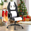 Office Chair Ergonomic Executive Desk ChairRacing PC Gaming Chair with Lumbar Support Comfortable Mesh Home Computer Chair High Back Leather Swivel Task Chair for Adults White