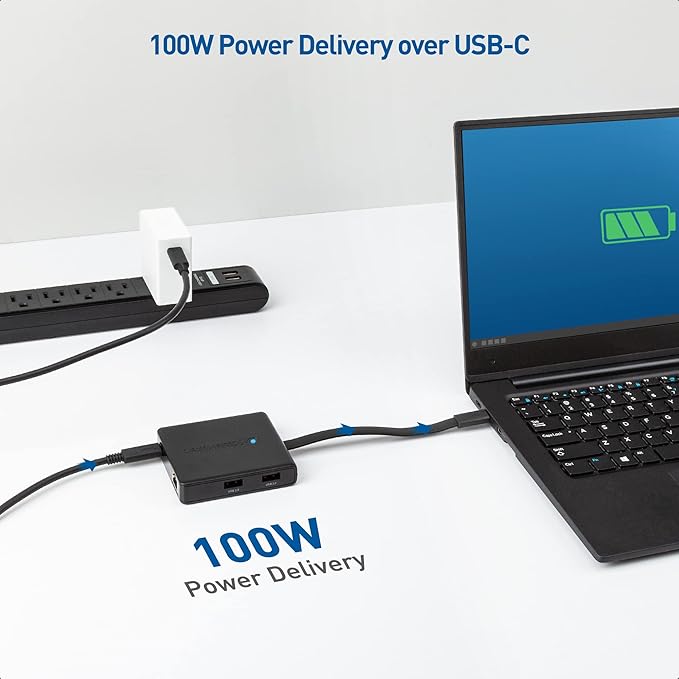 Cable Matters Dual Monitor USB C Hub (USBC Dock) with Dual 4K HDMI 2X USB 2.0 Ethernet and 100W Charging - Thunderbolt 4 / USB4 / Thunderbolt 3 Port Compatible with Windows