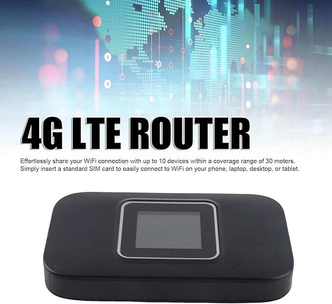 4G LTE Mobile Hotspot Portable WiFi Router with 150Mbps Speed for Travel and Camping