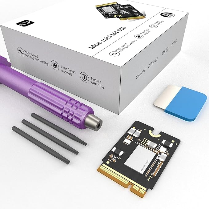Mac mini M4 2TB Internal SSD DIY Upgrade Kit – Plug and Play Include Screwdriver &amp Tools Compatible with macOS