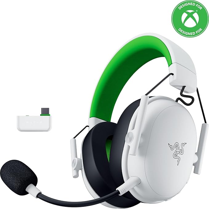 Razer BlackShark V3 X HyperSpeed Wireless Gaming Headset for Xbox: 50mm Drivers - Cardioid Mic - 2.4 GHz Bluetooth - Works with PC Mac Nintendo Switch Smartphone - Long Battery Life - White