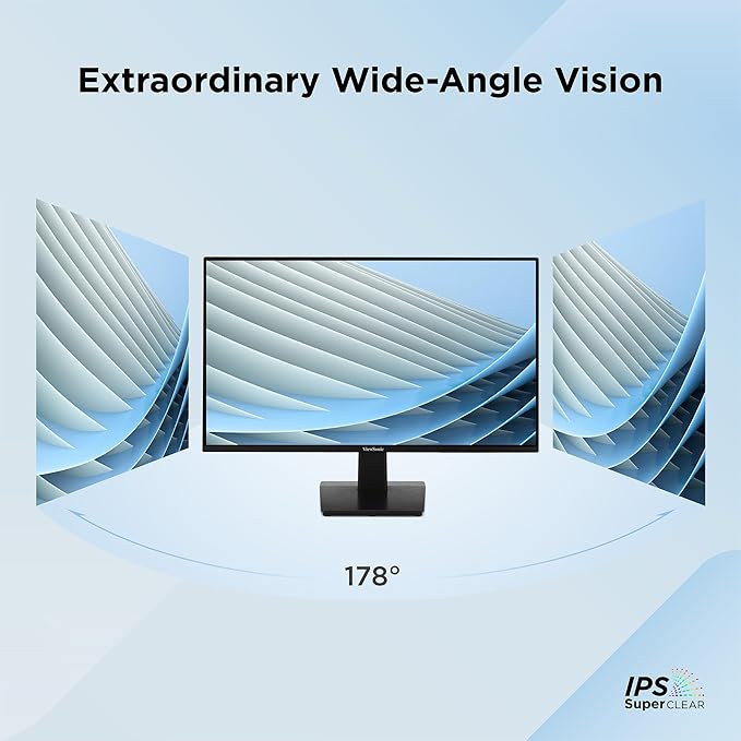 Viewsonic VA2748-MH 27 Inch Full HD 1080p IPS Monitor with 120Hz Variable Refresh Rate Eye Care HDMI and VGA Inputs for Home and Office