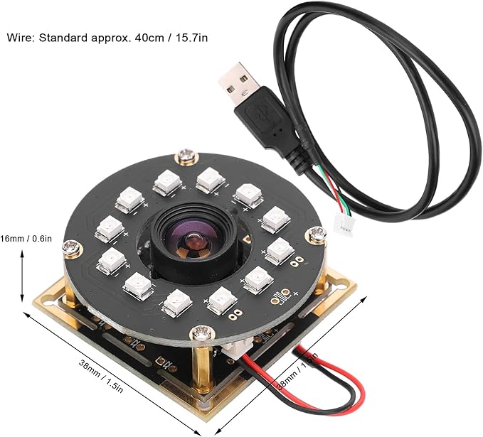 1MP USB Camera Module with OV9281 Sensor 100° Wide Angle Manual Focus - Clear HD Imaging Multi - System Compatible Small Tiny Webcam for Industry &amp Embedded Use