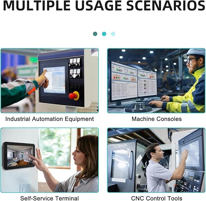 7 Inch Industrial Touch Monitors 10 Points Embedded Open Frame Monitor 1024x 600 @ 60Hz TFT LCD Suitable for kiosks ATMs Vending Machines