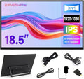Waveshare Luckfox 18.5inch Touch Monitor with Stand Compatible with Raspberry Pi/Jetson Nano and PC 1920 × 1080 120Hz Refresh Rate Mini HDMI/Type-C Display Ports IPS Screen 10-Point Touch