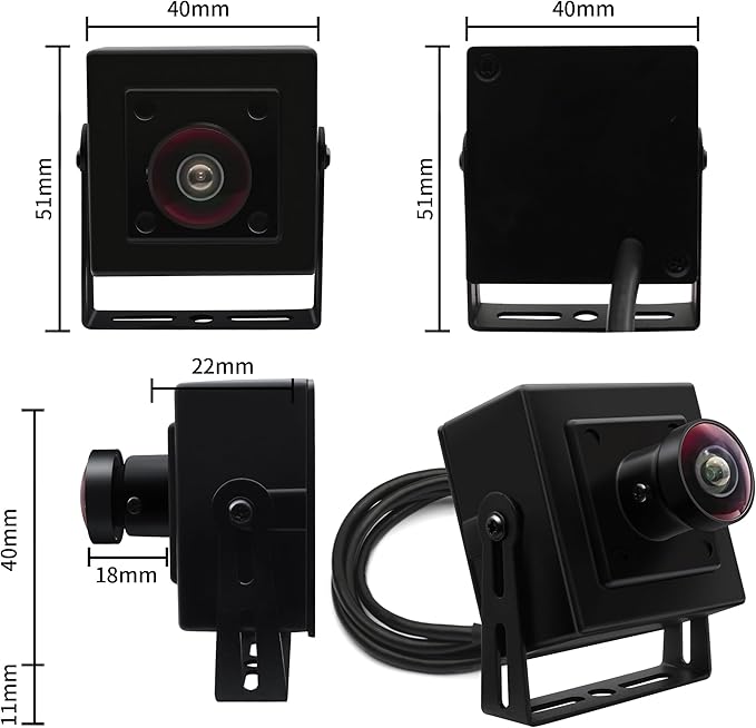 MMlove 5MP USB Camera 1944P HD Webcam 170 Degree Wide Angle Fisheye Lens Plug&ampPlay USB Webcam for Skype/Zoom/FaceTime/HangoutsPC/Laptop/Raspberry Pi