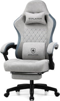 GTPLAYER Gaming Chair Computer Office Chair with Pocket Spring Cushion Linkage Armrests and Footrest High Back Ergonomic Computer Chair with Lumbar Support Task Chair with Footrest