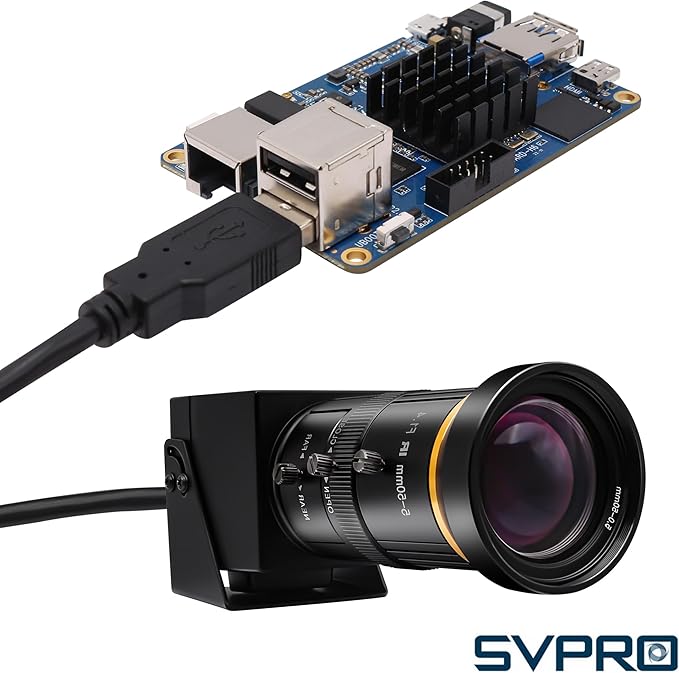 SVPRO 5MP 30FPS USB Camera with 5-50mm Telephoto Lens 10X Optical Zoom Manual Focus Webcam for Macro &amp Long Distance Low Light Computer Camera with IMX335 Sensor for Windows Mac-OS Linux Ando