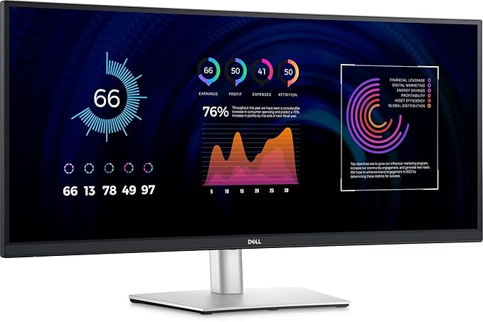 Dell P3424WE 34 Class UW-QHD Curved Screen LED Monitor - 21:9 (Renewed)
