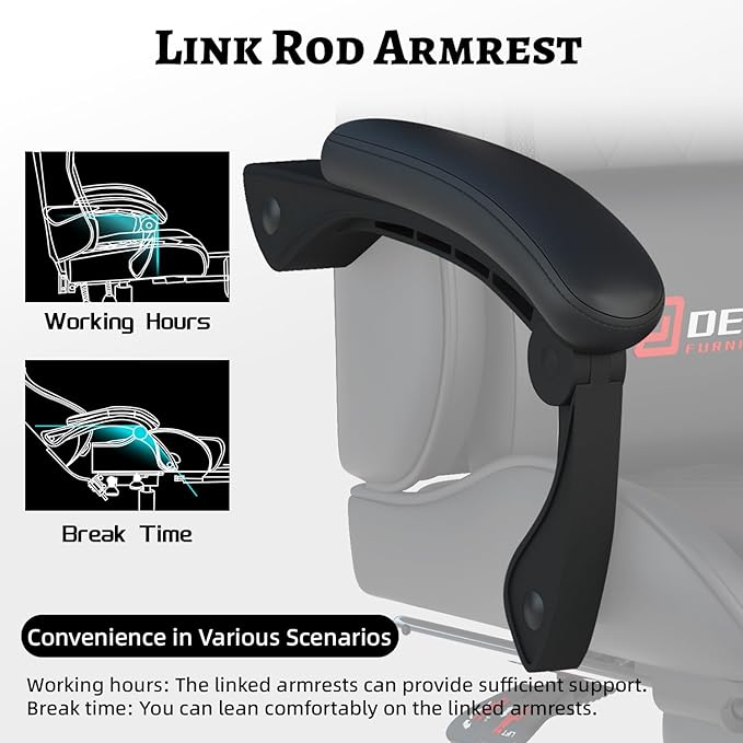 Ergonomic Gaming Chair with Footrest and Lumbar Massage Racing Office Chair High Back Computer Desk Chair with Headrest Pillow for Adults Video Game Chair for PC Gamer (1001-Black)