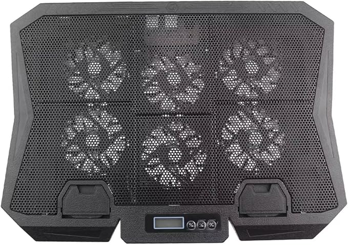 Sewroro 6-inch Laptop Cooling Pad with Adjustable Fan Speed Quiet Blue LED Cooling Stand for Notebook Heat Dissipation Portable Laptop Cooler Holder for Office and Gaming Use