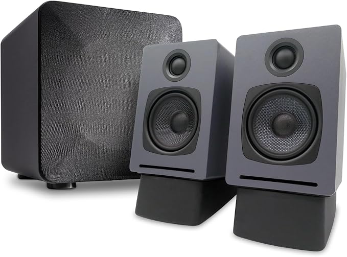 Audioengine A1 Computer Speakers with Subwoofer S6 and DS1 Stands