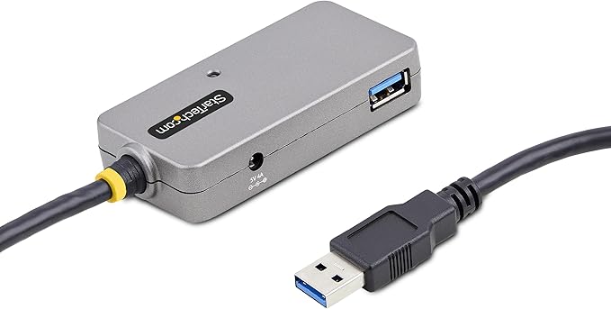 StarTech.com USB Extender Hub 10m USB 3.0 Extension Cable w/ 4-Port USB-A Hub Active/Bus Powered USB Repeater Cable Optional 20W Power Supply Included Level 2 ESD Protection TAA