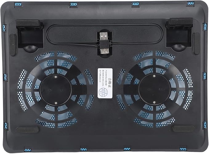 Drfeify Laptop Cooling Pad Dual High Performance Fans 15dB Ultra Quiet Ergonomic Adjustable Stand with Noise Free Cooling for Laptops Within 17 Inches
