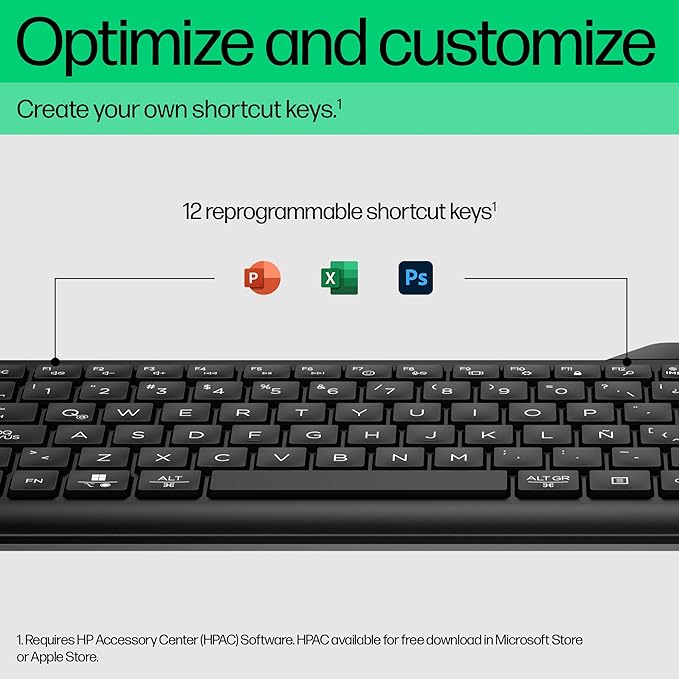 HP 460 Multi-Device Bluetooth Keyboard - Bluetooth with Swift Pair to 3 Multi-Devices Compatible with Windows/Mac/Chromebook Laptop Notebook Black (7N7B8AA)