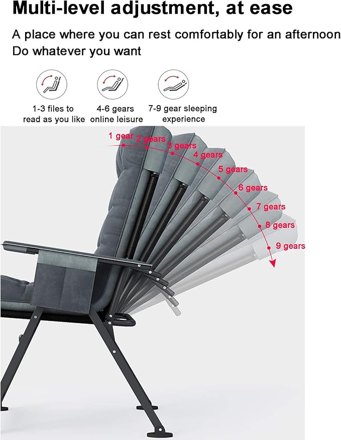 Office Chair Gaming Chair Computer Chair Reclining Chair for Outdoor Home Patio BackyardFoldable Office Chair Arm ChairAdjustable Computer Chair Oversized Desk Chair Ergonomic PC Chair wit