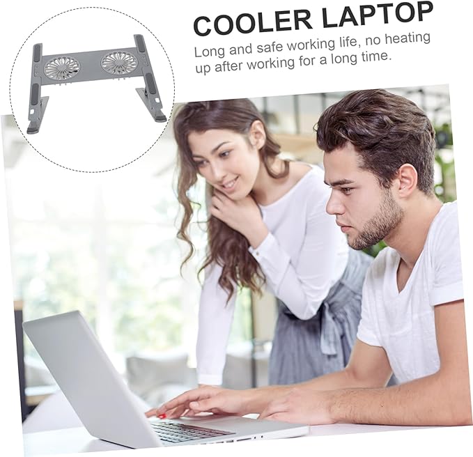 Gadpiparty Gaming Laptop Cooler Cooling Pad Led Quiet Design Angle Stand Cervical and Lumbar Support