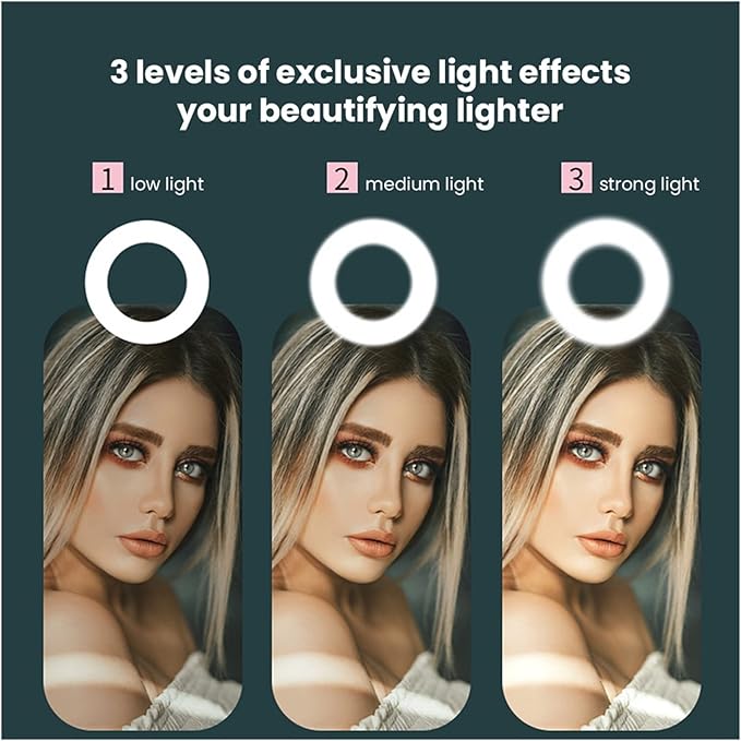 Web Camera Autofocus 1080P Webcam with Ring Light PC Computer Camera Web Camera with Microphone LED Lamp for Streaming Zoom Web Cam for Gaming Video Calling Recording (Color : Type 2)