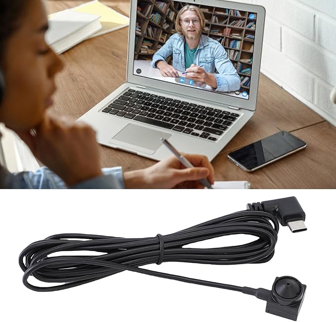 Zopsc Ultra Compact USB Center Webcam with Type C and OTG 1 4in CMOS Sensor for Android PC for 67° Fixed Focus Live Streaming and Conference Camera (5MP)