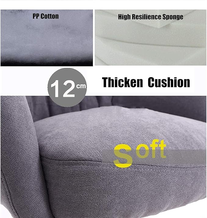Gaming Chair Velvet Accent Chair Living Room 360 Degree Swivel Chair Velvet Home Office with Thick Sponge Cushion for Bedroom (Color : #4)
