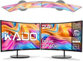 Kado Dual Monitor Setup - 2-Pack 24 Curved 1920x1080 Computer Monitor 1500R 75Hz VESA Mount HDMI Office Gaming Hybrid Built-in Speakers (C24X Dual Series)