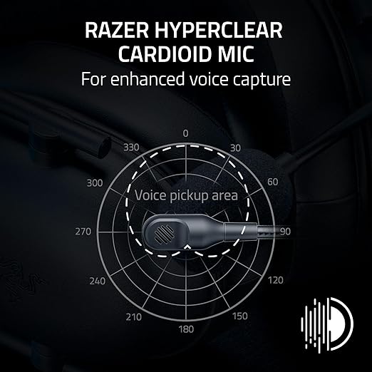 Razer BlackShark V2 X PlayStation Gaming Headset: 50mm Drivers - Cardioid Mic - Lightweight - Comfortable Noise Isolating Earcups - for PS5 Xbox Series X PC Switch via 3.5 mm Audio Jack - Black