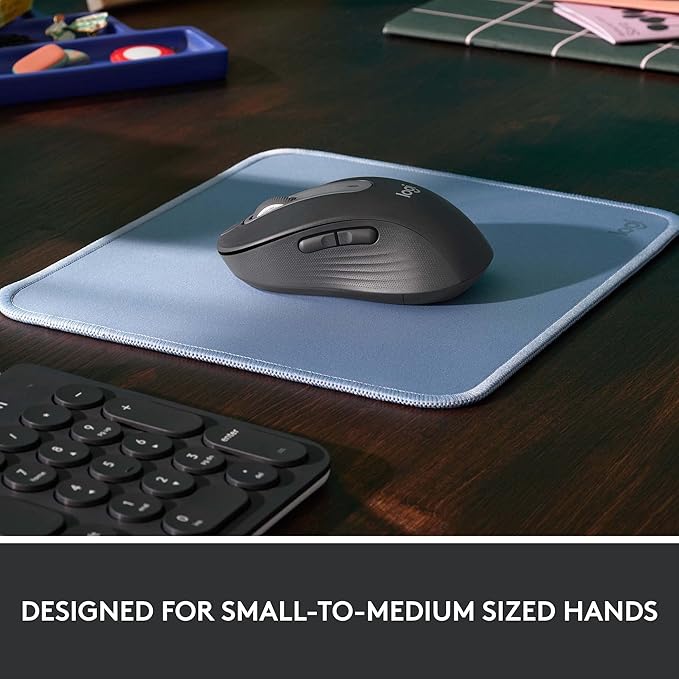 Logitech Signature M650 for Business Wireless Mouse for Small to Medium Sized Hands Logi Bolt Bluetooth SmartWheel - Graphite