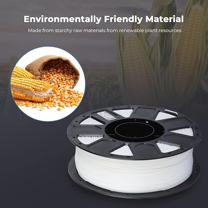 Creality 3D Printer Filament PLA Filament 1.75mm Bundle 2kg for 3D Printing Ender PLA Filament No-Tangling Strong Bonding &amp Overhang Performance Accuracy +/- 0.02mm (White &amp Red)