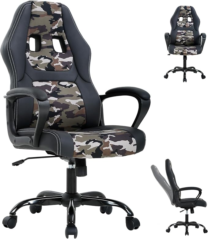 Video Game Chairs Computer Gaming Chair for Adults with Adjustable Height Cheap Gamer Chair Desk Chair Gaming Chair with Lumbar Support for Teens