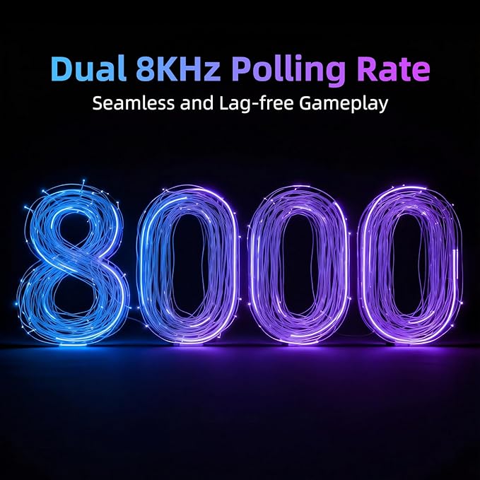 FE87 V2 Wired Mechanical Keyboard Dual 8KHZ Polling Rate Support SODC/Latency As 0.125MS/ARGBHot Swappable Gasket Sturcture Gaming Keyboard(White/Azure Heaven Switch)
