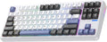 Linky 87 Wireless Mechanical KeyboardTri-Mode BT5.0/2.4GHz/USB-C Hot Swappable Custom Keyboard Linear SwitchesRGB Backlit Computer Gaming Keyboards for PC/Tablet/PS/Xbox(Blue Stone)
