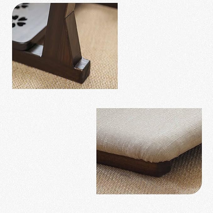 ELEFOCUS Back Chair Domestic Tatami Seat Lazy Sofa Japanese Style Floor Chair for Gaming Reading Watching TV(Charcoal Burner 2)