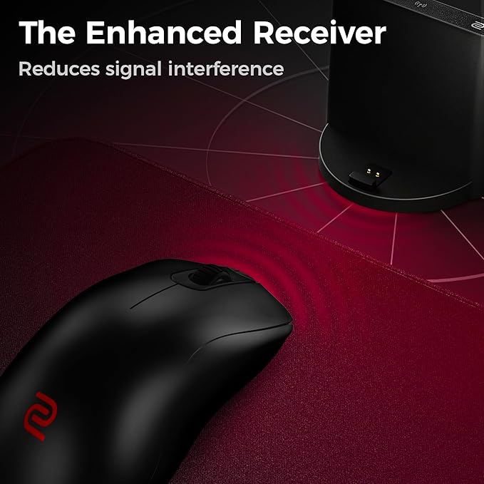 BenQ Zowie ZA13-DW 4K Wireless Mouse for Esports Sports Science 4K Enhanced Receiver 65g Symmetrical Driverless 3950 Sensor 4K Polling Rate