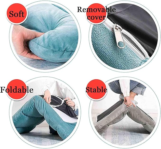 Floor Chair Folding Chairs Indoor Stressless Recliner Chair Floor Cushions for Meditation TV Watching or Gaming Suitable for Home or Office (Color : Grey)