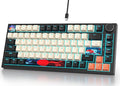 Fogruaden Wired 75 Percent Gaming Keyboard RGB Backlit 75% Percent Mechanical Keyboard Gasket Mount TKL Mechanical Keyboard Hot Swappable Red Switch NKRO Compact Gaming Keyboard with Volume Knob