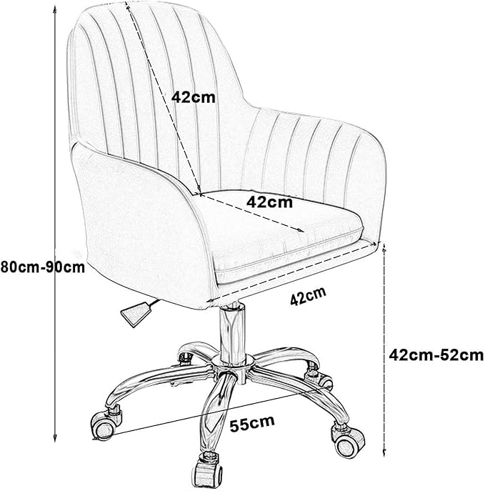 Work Chair Swivel Chair Velvet Upholstered Seat Backrest Lift Game Chair Chair Needed