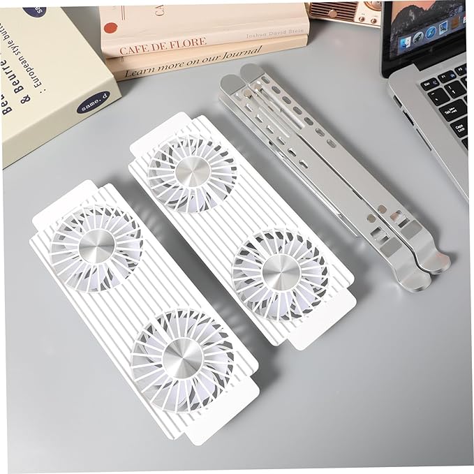 Laptop Cooling Pad Height Quiet - Design Laptop Stand Four Fans for Gaming and Work