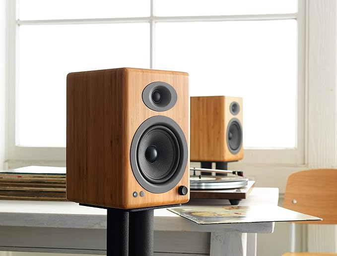 Audioengine A5+ Wireless Bluetooth Bookshelf Speakers - Premium 150W Stereo Speakers for Music Gaming Turntables Home Theater Systems - Powerful Studio Monitors