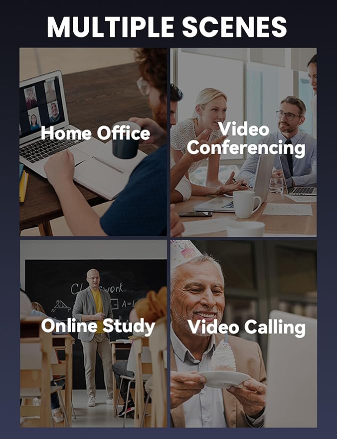 Conference Speaker and Microphone 360° Enhanced Voice Pickup with 2 AI Mics Echo &amp Noise Reduction USB-C Plug &amp Play Speakerphone for Zoom Skype Teams Calls for Home Office and Meeting Roo