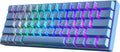 HK GAMING GK61 60% v3 | Hotswap Mechanical Gaming Keyboard | 61 Keys Multi Color RGB LED Backlit for PC/Mac Gamer | US Layout (Blue Cherry Mx Speed Silver)