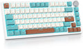 75% Wireless Creamy Mechanical Keyboard Hot Swappable Custom Keyboard RGB Backlit Gasket Gaming Keyboard 2.4G/BT5.0/USB-C Mechanical Gaming Keyboard Pre-lubed Linear Gray Cream Switches