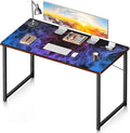 Huge 48x24 inch Mouse Pad - Extra Large Gaming Smoke Mouse Pads with Stitched Edges for Desk Non-Slip Rubber Base 3XL Mousepad Waterproof Keyboard Pad Desk Pad for Gamer Office Home (Blue)
