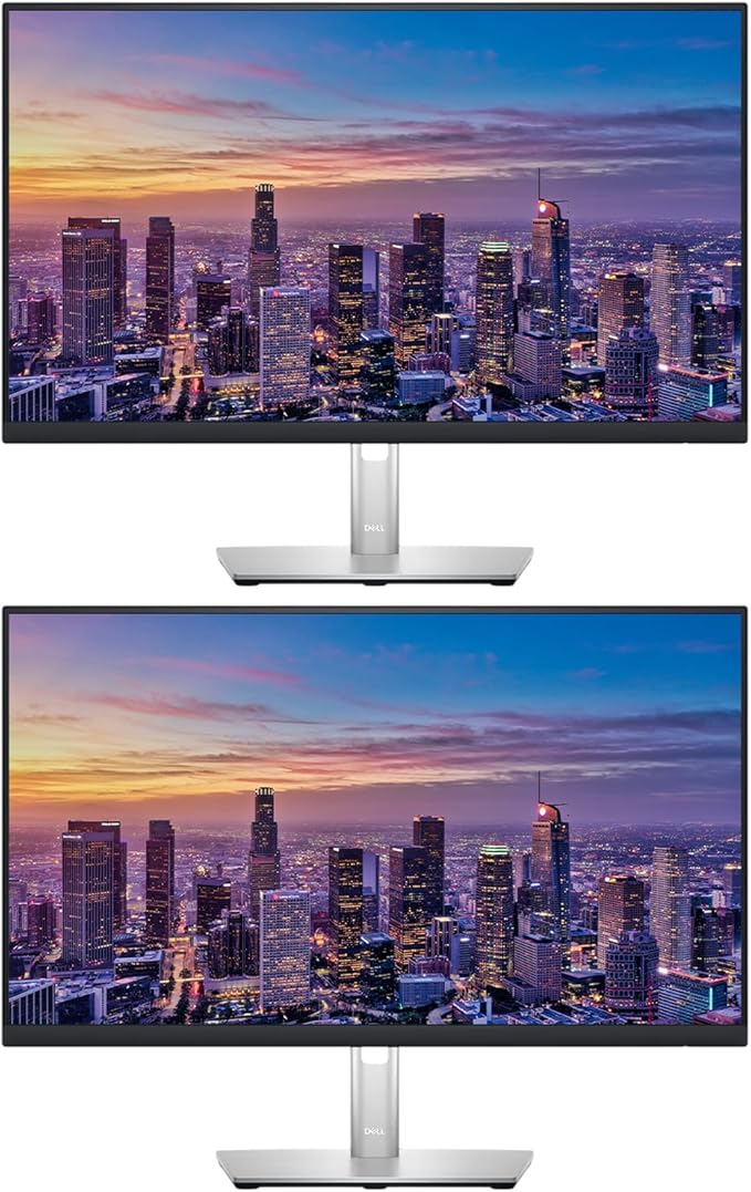 Dell P2423DE 24-inch 1440P Quad HD 2K Backlit LED LCD Monitor 2-Pack Low Blue Light Full Dock Daisy Chain IPS HDMI DisplayPort USB Hub USB-C and Ethernet (Renewed)