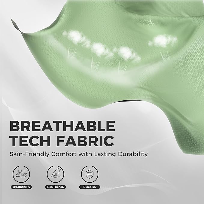 Dowinx Gaming Chair Breathable Fabric Game Chair with Gel Pad and Storage Bag Comfortable Gamer Chair with Pocket Spring Cushion Ergonomic Computer Chair with Footrest Green