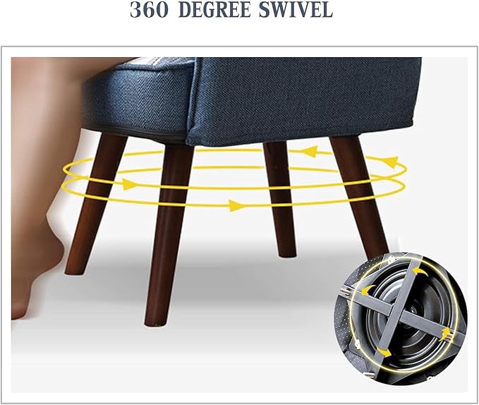 Gaming Chair 360-degree Swivel Home Office Chair High Back Recliner Office Chair with Padding Armrest and Adjustable Headrest for Bedroom (Size : 43cm)