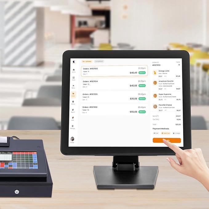17 Touch Screen LCD Display Monitor Cash Register VOD System POS Monitor Touch Screen for Retail Restaurant Store 10-Point Touch Win/Android/Linux Compatible 1280x1024 HD 0-90° Adjustable