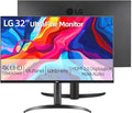 LG 32 4K UHD (3840 x 2160) Ultrafine Monitor 60Hz HDR10 90% DCI-P3 Dynamic Action Sync Built-in Speakers Black Stabilizer USB-C Pivot/Height/Tilt Adjustment Stand
