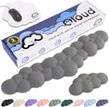 Qloud Cloud Wrist Rest Keyboard Wrist Rest for Computer Keyboard Pad Cloud Keyboard Wrist Rest Wrist Pad for Keyboard Memory Foam Non Slip Base Comes with Mouse Pad - Soft Gray