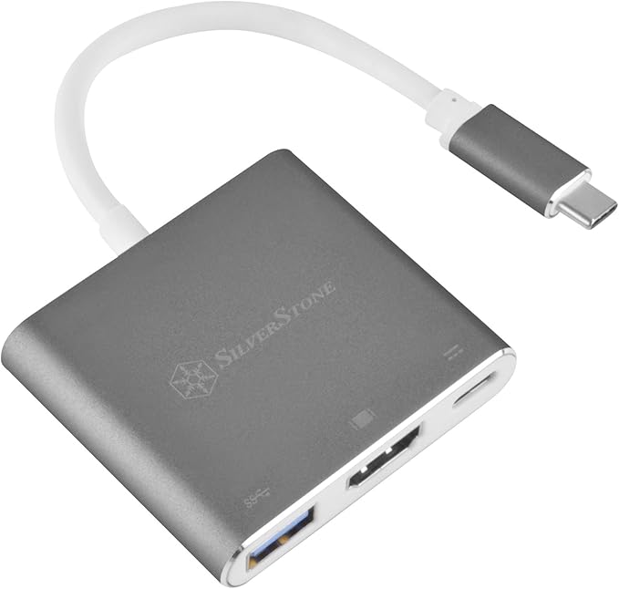 SilverStone Technology USB Type-C Multi-Purpose Hub Charcoal Gray (EP08C)