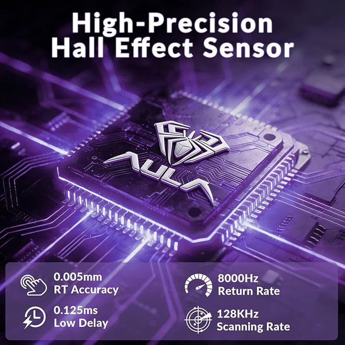 AULA Hero 99 Wired Gaming Keyboard Hall Effect Keyboard with Rapid Trigger Mode Hot Swappable Magnetic Switch Keyboard with Number Pad Web DriverRGB Backlit Mechanical Keyboard for Office PC Gamer